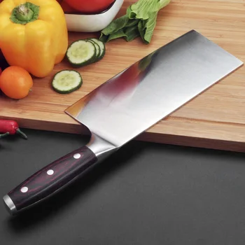 MISGAR Kuchyňa Nehrdzavejúcej Ocele Čínsky Štýl, Kuchár Rezací Nôž pre Domácnosť Krájanie Mäsa, Ryby, Nože na Multifunkčné Varenie Nôž