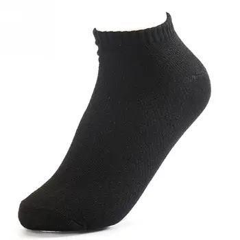 5 Pár pánske Ponožky MaleMesh Neviditeľné Ponožky Letné Priedušná Chudý Muž Loď Ponožky Pevné Čierne Biele Ponožky