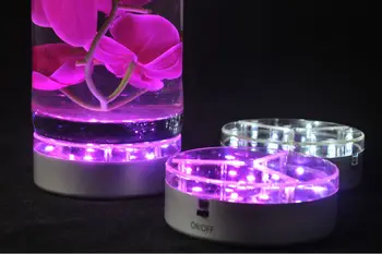 Pôvodné Priame Riešenie !!!10piece/veľa 4 cm Vrchol Svetlo Základňu S 9 Super Jasné LED Pod Vázu Svetlo Svadobné Dekorácie
