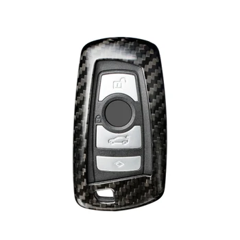 Carbon Fiber Flip Diaľkové Skladacie Kľúča Vozidla Kryt Fob Prípade Shell Výmena Za BMW 1 3 4 5 7 Série X3