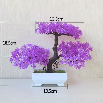 1Pc Umelé Rastliny Bonsai Malý Strom Rastliny Falošné Kvety, Ozdoby Pre Domáce Dekorácie Hotel Garden Dekor