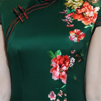 Plus veľkosť 5XL šaty cheongsam retro slim módne denne dlhé saténové Čínske tradičné šaty vysokej kvality Qipao vestido chino nové