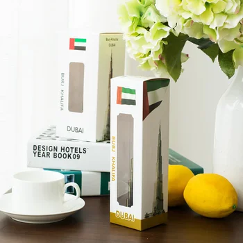 Burj Dubaj Harry Khalifa metal craft ozdoby svete slávny orientačný bod model turistické suveníry s drill