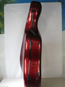 Najlepšie Červenej farby, pevný kompozitných uhlíkových vlákien violončelo prípade 4/4,poštovné zdarma