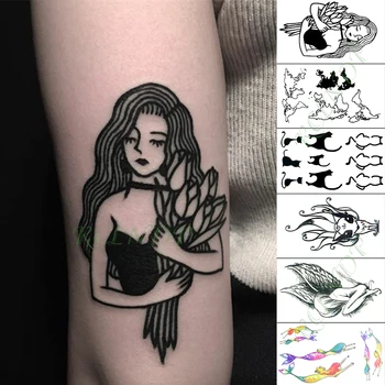 Nepremokavé Dočasné Tetovanie Nálepky písmeno slova kvet budovy falošné tatto flash tetovanie pre dieťa dievča muži ženy