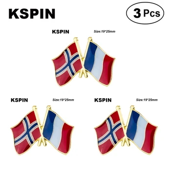 Nórsko & Rusko Klopě Pin Brošne Kolíky Vlajka odznak Brošňa Odznaky