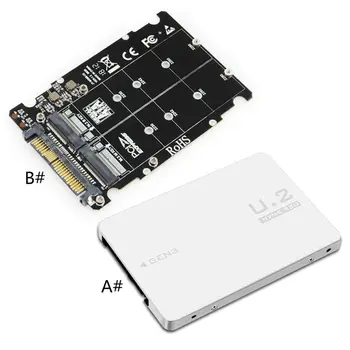 M. 2 SSD na U. 2 Adaptér 2 v 1 M. 2 NVMe SATA-Bus SSD PCI-e U. 2 SFF-8639 PCIe M2 Adaptér Converter pre Stolné Počítače