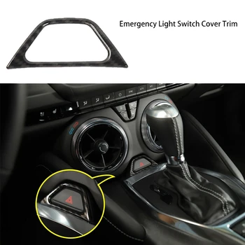 Carbon Fiber Núdzové Svetlo Spínač Kryt Výbava pre Chevrolet Camaro 2017+