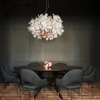 Po moderný luster Nordic štýl tvorivé osobnosti lampy, jedáleň, obývacia izba umenie osvetlenie jednoduché Poštovné zadarmo