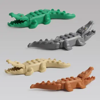 Krokodíl Tiger Krava Shark Ozdoby Model Zvieratá, Zostavené Stavebné Bloky Nastaviť Deti, Vzdelávacie Hračky Pre Deti Darček K Narodeninám