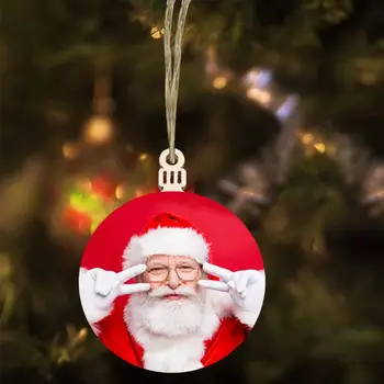 5 KS Tvorivé Cute Santa Claus Drevený Prívesok Veselé Prívesok Zábavné Santa Prívesok Pre Domácnosť, Auto Dekorácie, Ozdoby
