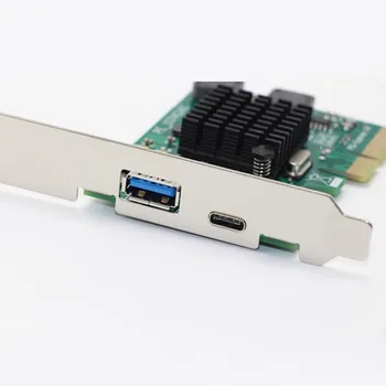 USB 3.1 Typ C PCIe Rozširujúca Karta PCI-e na Typ C & Type 3.0 USB Adaptér USB 3.1 Gen 3 PCI Express Radič Rozbočovač Pre Desktop