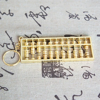 Miniatúrny Model Prívesok Na Zavesenie Prívesky, Domáce Dekorácie Šťastie Maskot Narodeninám Abacus Kovové Zlaté Abacus Figúrky