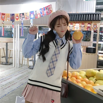 Módne sladké vesta jeseň kórejská verzia nové kolégium vietor Japonský Lap top zrastov bežné dievča vesta