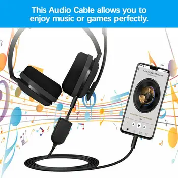 Pre Astro A10 A40 Herné Headset Nahradenie Audio Kábel, Kábel 2 M 3,5 mm Môžete Prepnúť / Pozastavenie prehrávania Hudby Bezdrôtové Bluetooth Reproduktory