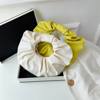 Nové Násobne Cloud Dizajn Kolo kabelky Pre Ženy 2020 Letné Kabelky Farbou PU Learther Ramenný Corssbody taška Ženy Kapsičky