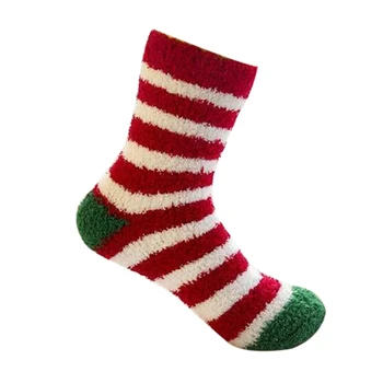 Ženy Cartoon Vianočný Darček Ponožky Zimné Teplé Pohodlné Zahustiť Velvet Cashmere Ponožky Coral Cashmere Ponožky Nové