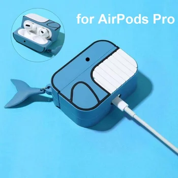 Silikónové Puzdro Pre AirPods Pro Shockproof Clownfish Veľryba Dizajn Ochranný Kože