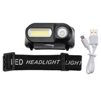 Prenosné Osvetlenie Mini XPE + COB LED Svetlomet USB Nabíjateľné Kempovanie, Rybárske Svetlomet pre Vonkajšie