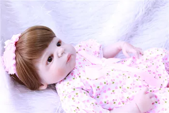 NPK bebe dievča znovuzrodené deti 55 cm Realistické Reborn bábiky de silikónové Realisticky dieťa reborn silikónové inteiro menina Baby Doll darček
