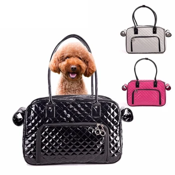 Kvalitné značkové Luxusné Pes Dopravcov Prenosné Cestovné Psa Taške Klasickej 3 Farby Pu Priedušná Pes Tašky Pre Malé Psy