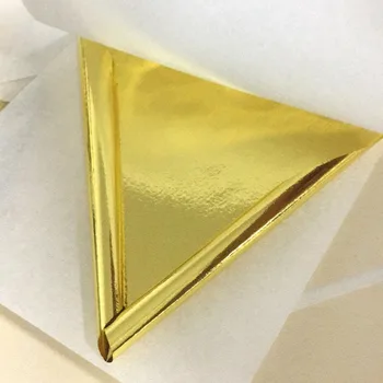 10pcs/pack Gold listy papiera 24K Gold Leaf Jedlé Zlato Fólie Listy Koláče Dekorácie Dekorácie Remesiel Gilding Papier