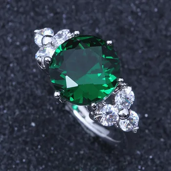 Vintage Retro Zelená Kubický Zirkón Crystal Prstene, Svadobné Svadobné Šperky Zásnubný Prsteň Pre Ženy Darček J183