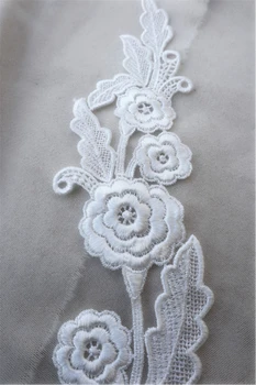 High-end kvetinová čipka appliques, off white benátky vyšívané čipky golier appliques pre svadobné šaty, doplnky
