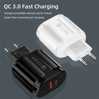 QC3.0 Rýchle Nabíjanie 3.0 4.0 Mobilný Telefón Rýchle USB Nabíjačku Na mobil Pre Samsung Xiao Huawei Pre iPhone11 8 Tabliet Stenu Adaptér