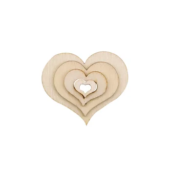 50-100ks Mini Duté Drevené Srdce Láska DIY Plavidlá, Laserové rezanie Dreva Ozdoba na Svadobné Party Domov Stôl Dekorácie