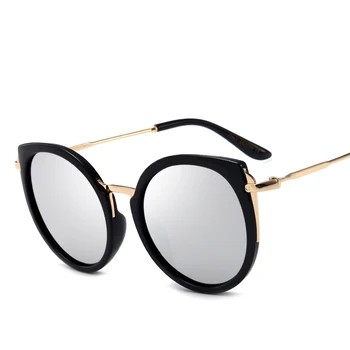 2018 nový vintage cat eye polarizované okuliare slnečné okuliare ženy, mužov značky dizajnér vysoko kvalitné čierna nadrozmerné módne dámy tieni