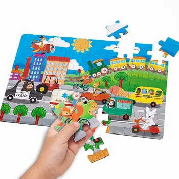 Puzzle Pre Deti Vo Veku 4-8 Rokov Starý 45 Kus Farebné Drevené Puzzle Skladačka Dieťa Vzdelávacieho Hračky Pre Deti Darček
