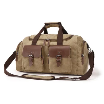 Z. L. D. Originál plátno kožené pánske cestovná taška retro vojenské veľké plážová taška prepravu cestovnej batožiny vysokej kvality Taška cez Rameno