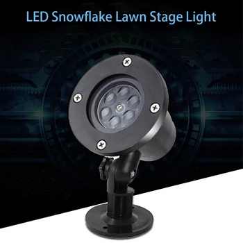 AC110-220V LED Laserový Projektor Pohybujú Snowflake LED Projektor Disco Svetlo Nepremokavé Fáze Svetlá Vonkajšie Záhradné Krajina Lampa