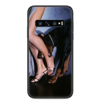 Cool Doberman psa Telefón puzdro Pre Samsung Galaxy S 10 20 3 4 5 6 7 8 9 Plus E Lite Uitra black funda luxusné silikónové shell
