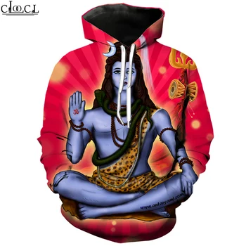 CLOOCL Hinduistický Boh Pána Šivu, Mikiny 3D Tlač Ženy Muži Jogging Mikina Jeseň Hot Predaj Bežné Streetwear Wild Pulóvre