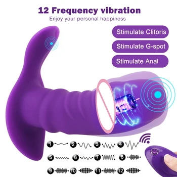 G-spot Masér 12 Rýchlosť Bezdrôtového Diaľkového Ovládania Nositeľné Dildo Vibrátor Sexuálne Hračky pre Ženy Klitoris, Vagina Stimulátor