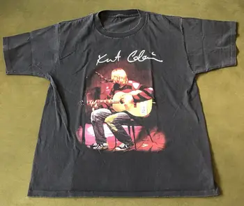 Vintage 90Aposs Nirvana Kurt Cobain T-Shirt Menaposs L Band Tour Tričko Grunge Rock