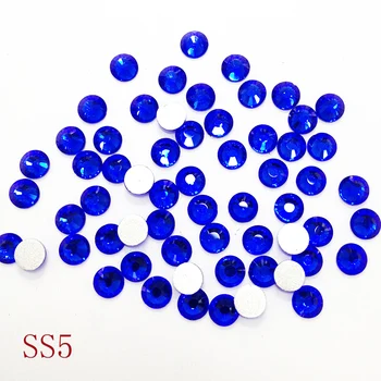 SS5 Sapphire Ploché späť Kamienkami 1440pcs Kolo Crystal Kamienkami DIY Svadobné Šaty Nechty
