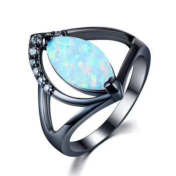 2020 Vintage Imitácia Fire Opal Prstene Pre Ženy Kúzlo Crystal Kamienkami Krúžok Módne Šperky, Svadobné Kapela Zásnubný Dar