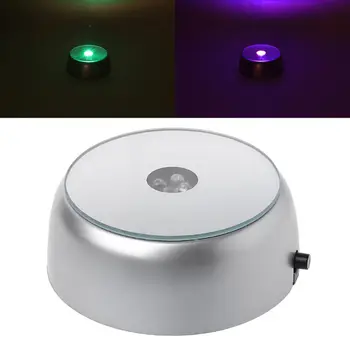 4-LED Kolo Svetelný Základný Laserové Svetlo Stojan, Držiak Pre Koktail Krištáľové Sklo Transparentné Objekty Zobraziť