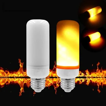E27 E14 B22 Led Plameň Lampy LED Efekt Plameňa Žiarovky 85~265V Blikanie Emulácia Oheň Osvetlenie Dekoratívne Lampa 9W