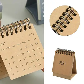 2020-2021 Stolový Kalendár Stolový Stojí Flip Mesačný Kalendár Mini Prenosné 2021 Rok Kalendár pre Organizovanie a Plánovanie