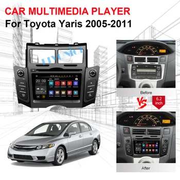 Android 8.0 Auto Rádio Stereo DVD Video Prehrávač Pre Toyota Yaris 2005 2006 2007 2008 2009 2010 2011 Bluetooth, GPS, Wifi,
