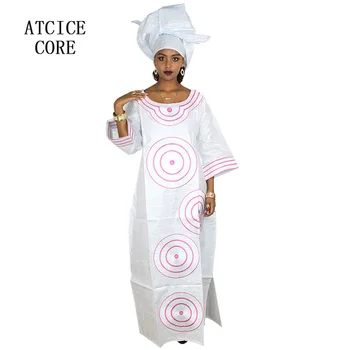Africké šaty pre ženy bazin riche výšivky dizajn dlhé šaty A238