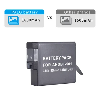 PALO 1pcs 1600mAh AHDBT-501 ahdbt-501atteries pre GoPro Hero 5 Gopro 6 Akcia Fotoaparát Batérie AHDBT501