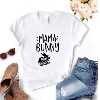 Ženy Tričko Mama Bunny Králik Tlač Tričko Ženy Krátky Rukáv O Krk Voľné T-shirt Dámy Letné Príčinné Tee Tričko Oblečenie, Topy