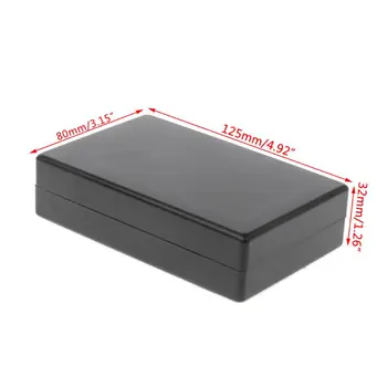 125x80x32mm Black Vodotesný Box Elektronické Projektu Nástroj Prípade Konektor