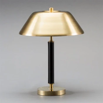 Moderný Minimalistický Brúseného Kovu Zlato stolná Lampa Spálne Dekorácie LED E27 Osvetlenie Black Hardware, Stolná Lampa
