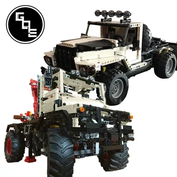 Technic série supercar MOC-16706 42054 model-C Off-road truck MOC-24308 6x6 Biela Truck stavebným tehly hračky pre deti
